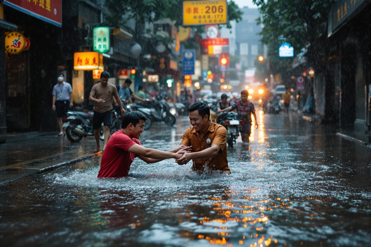 黑料每日资讯配图 - 某城市突降特大暴雨，全城多处被淹，市民自发组织救援，感人瞬间刷屏朋友圈